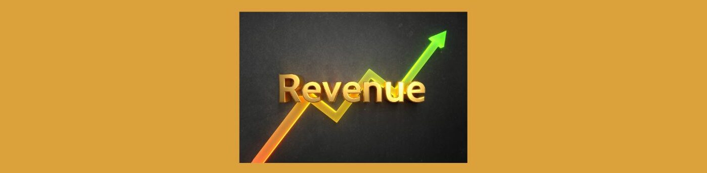 Earn Revenue by Referring People to Jaaxy (4).
Medium gold background , black square box.
Revenue in gold letters, a arrow zig zagging up from bottom left, the point upper right. From gold to green.