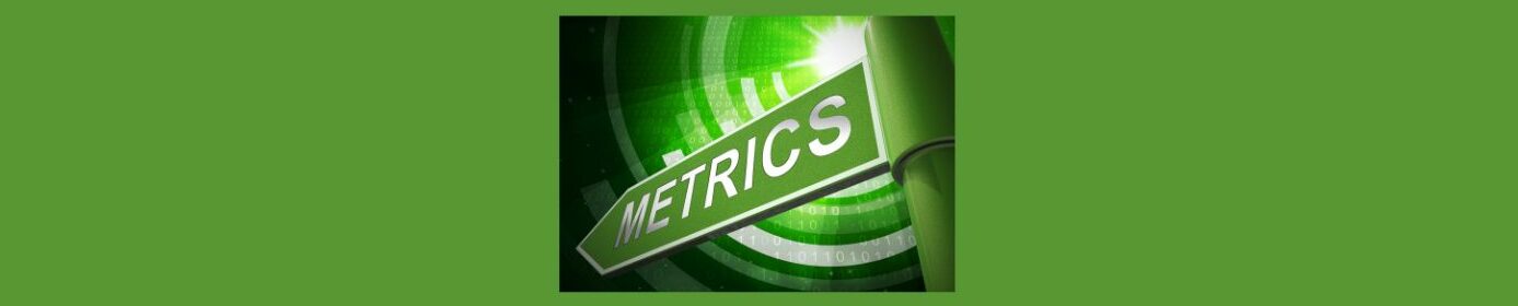 Affiliate Marketing Metrics (2).
Green background, square in center Green pole, Green street sign METRICS in white letters . White, different shades of green in circles, some full, some partial. 