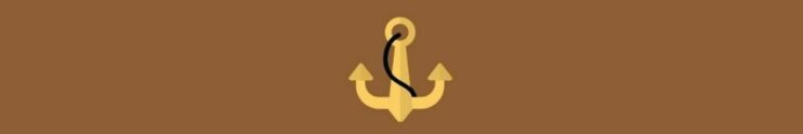 Anchoring Effect as a Cognitive Bias (4). Medium brown background. Light gold graphic of an anchor, black rope from the eyehole around the front.
