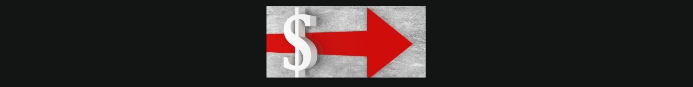 How to Make Money with Fiverr (3).
Black background with silver center, white dollar sing and a large thick red arrow pointing right. 